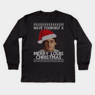 Merry Louis Christmas Theroux Knit Pattern Kids Long Sleeve T-Shirt